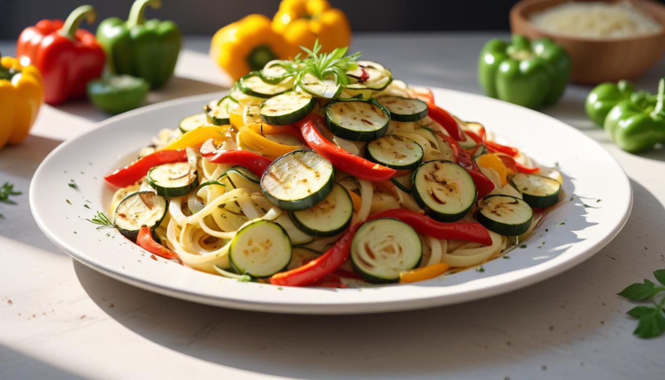 Izgara Sebzeli Fettuccine: Lezzetli Ve Sağlıklı Bir Seçim