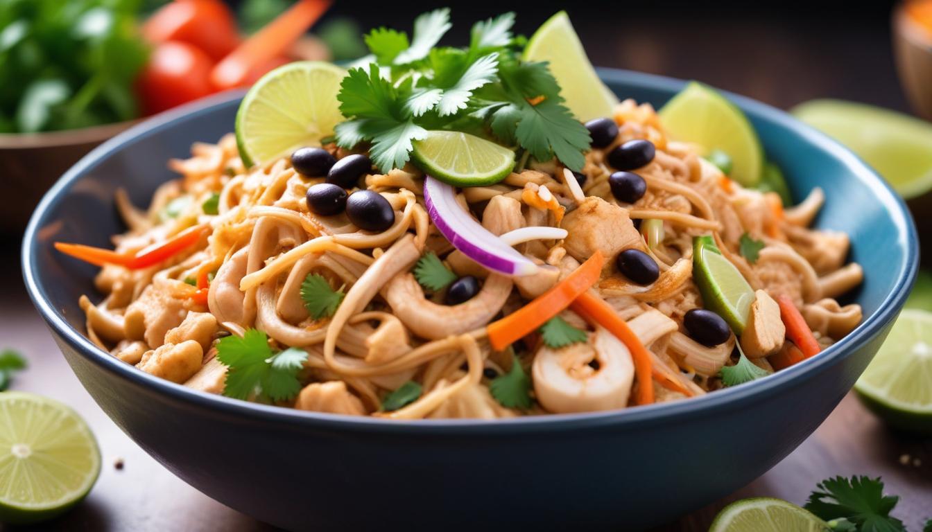 Sütlü Siyah Fasulyeli Vegan Pad Thai Tarifi