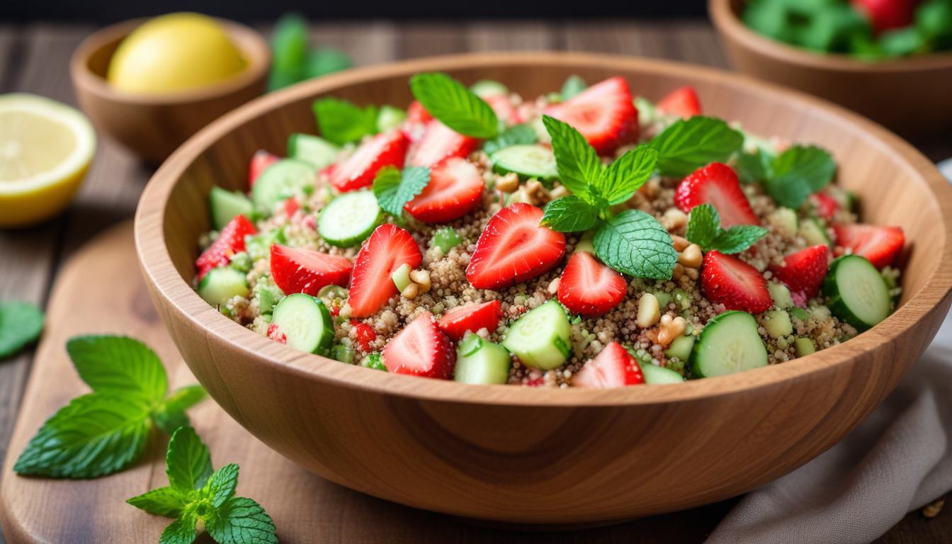 Quinoa Salatası ile Çileklerin Renkli Buluşması