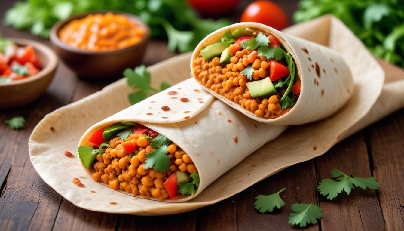 Vejetaryen Kırmızı Mercimek Burrito: Sağlıklı ve Lezzetli Alternatif