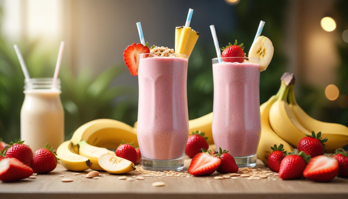 Meyveli Yulaf Ezmesi Smoothie