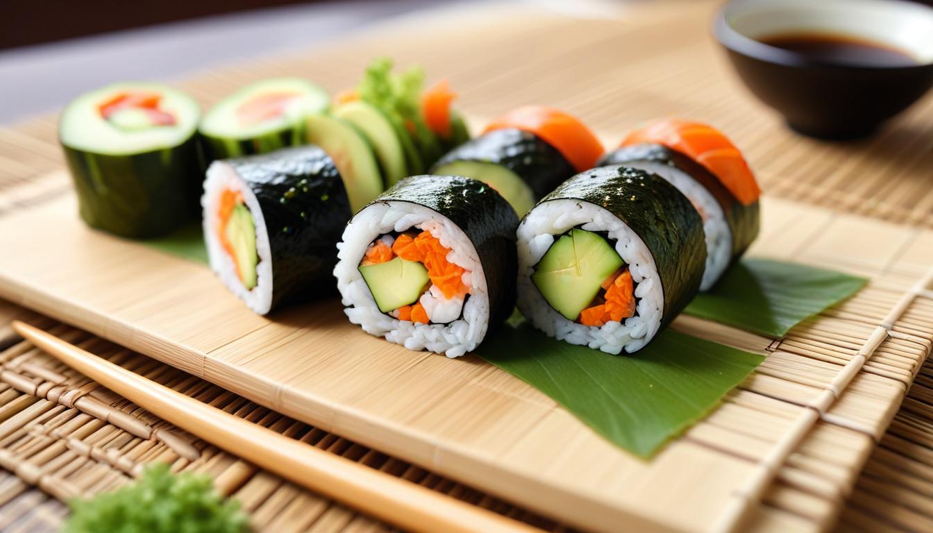 Renkli Vegan Sushi Ruloları