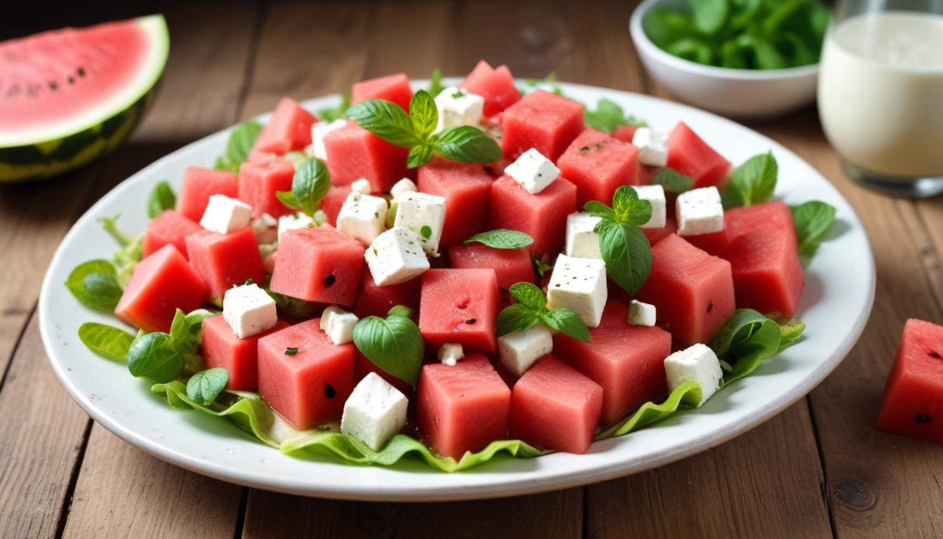 Serinletici Karpuz ve Feta Salatası