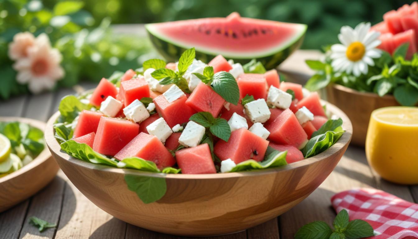 Ferahlatıcı Karpuz ve Feta Peynirli Salata