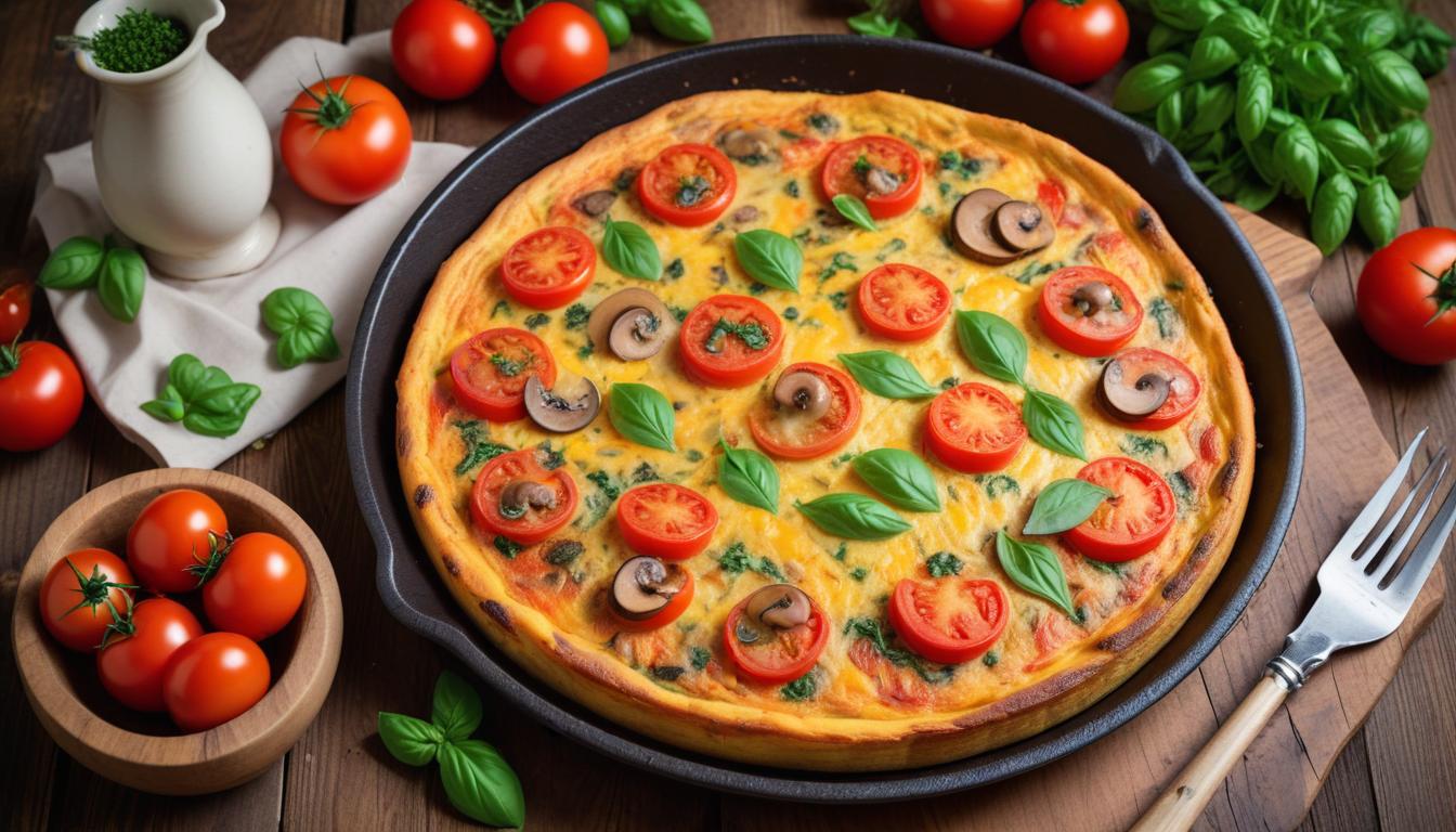 Domates ve Mantar ile Sıcak Yaz Frittatası