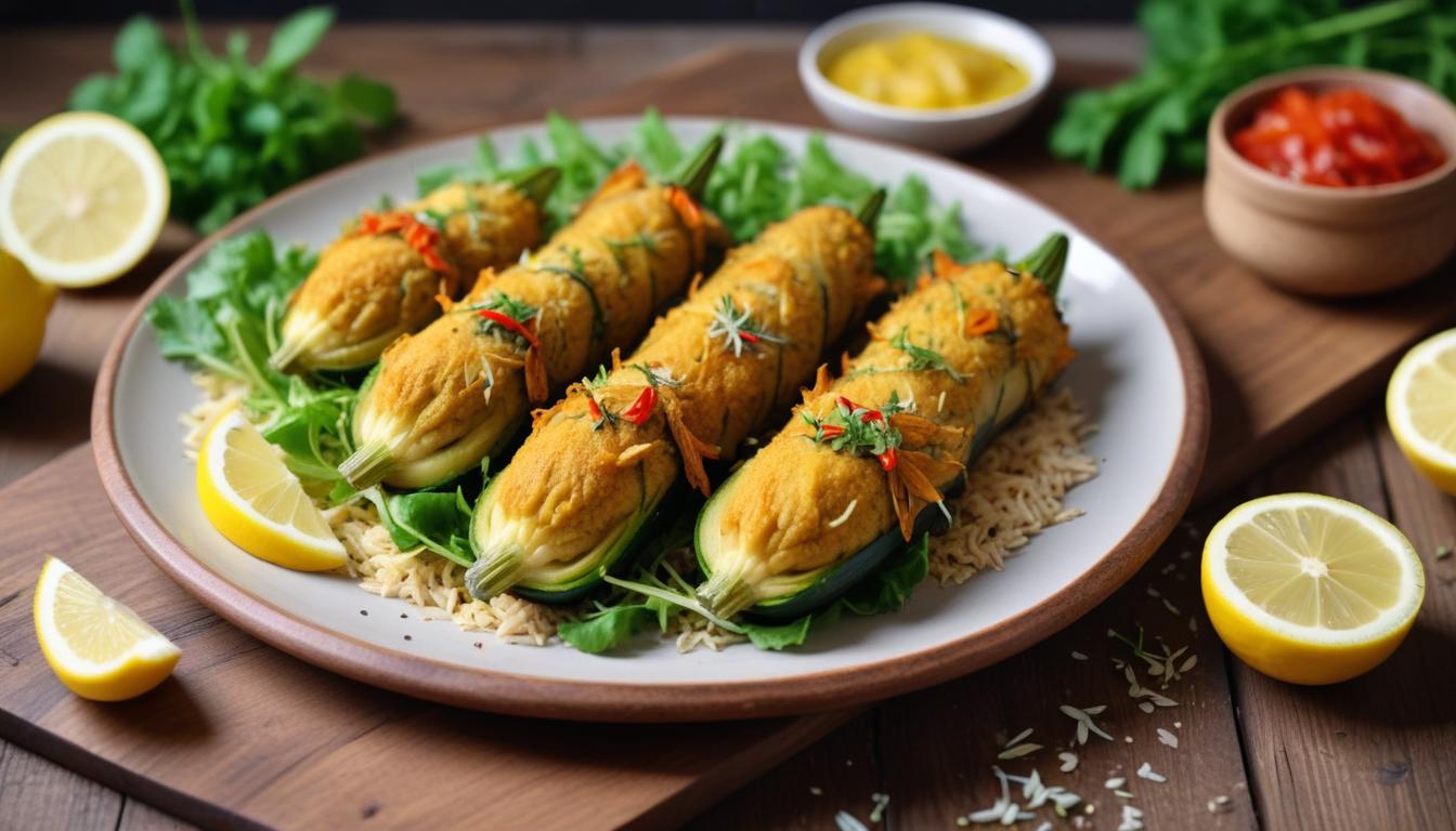 Lezzet Dolu Kabak Çiçeği Dolması (Vegan)